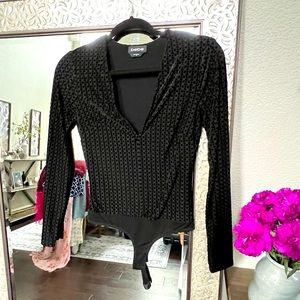 Bebe black vneck bodysuit